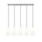 Z-Lite Farrell 5 Light Linear Chandelier, 6in. W x 11in. H, Brushed Nickel 3043P6-5L-BN - alternate 5